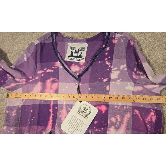 OOAK Upcycled Flannel Shacket Shirt Skeleton The Reader Book Lover Cozy Sz 2XL - Picture 9 of 12